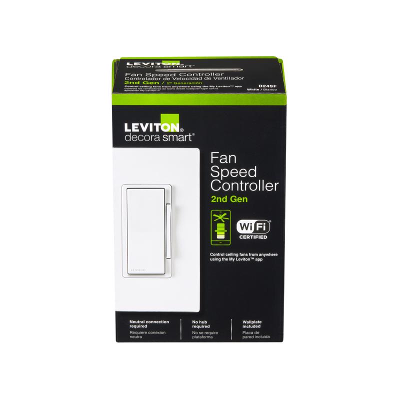 Leviton Decora Rocker Smart-Enabled Fan Control Switch White