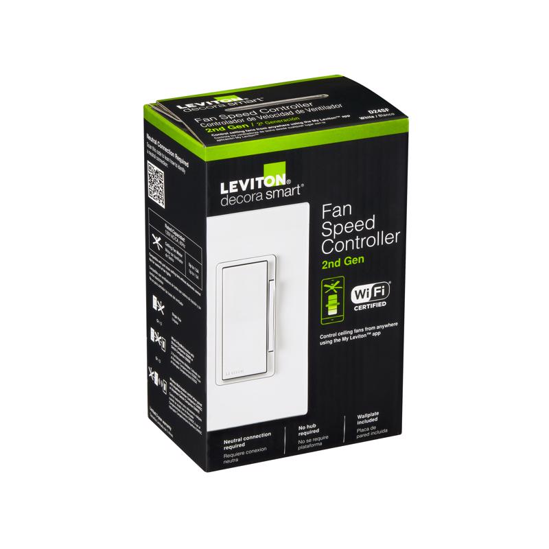 Leviton Decora Rocker Smart-Enabled Fan Control Switch White
