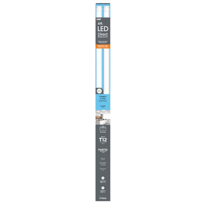 Feit T12 Daylight 48 in. Bin-Pin T12 LED Linear Lamp 40 Watt Equivalence 2 pk