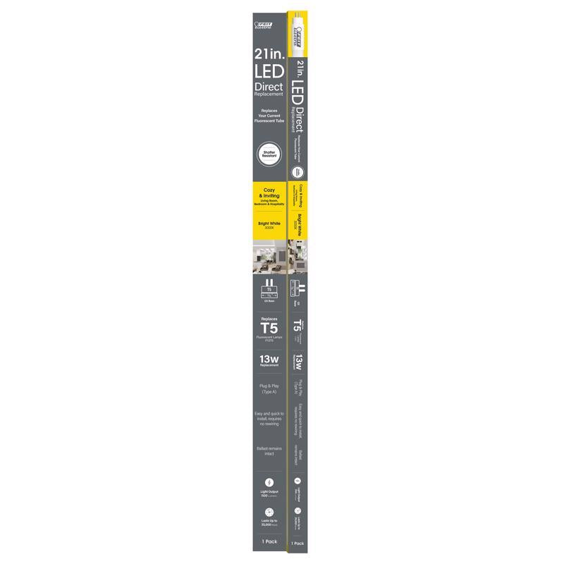 Feit T5 Bright White 21 in. Bi-Pin Linear LED Linear Lamp 13 Watt Equivalence
