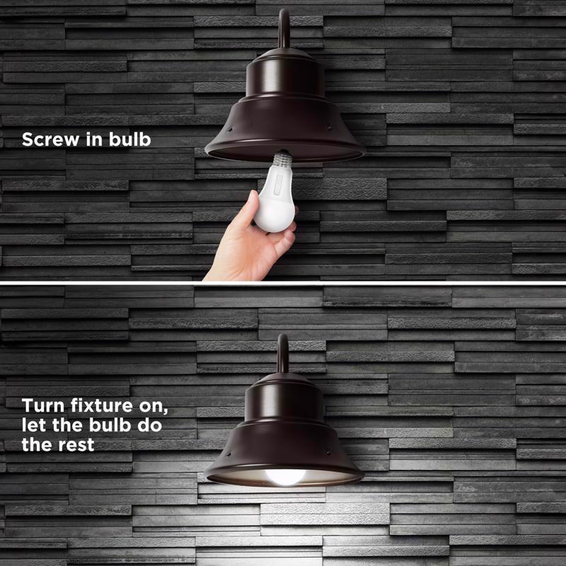 Feit A19 E26 (Medium) LED Dusk to Dawn Bulb Adjustable White 100 Watt Equivalence