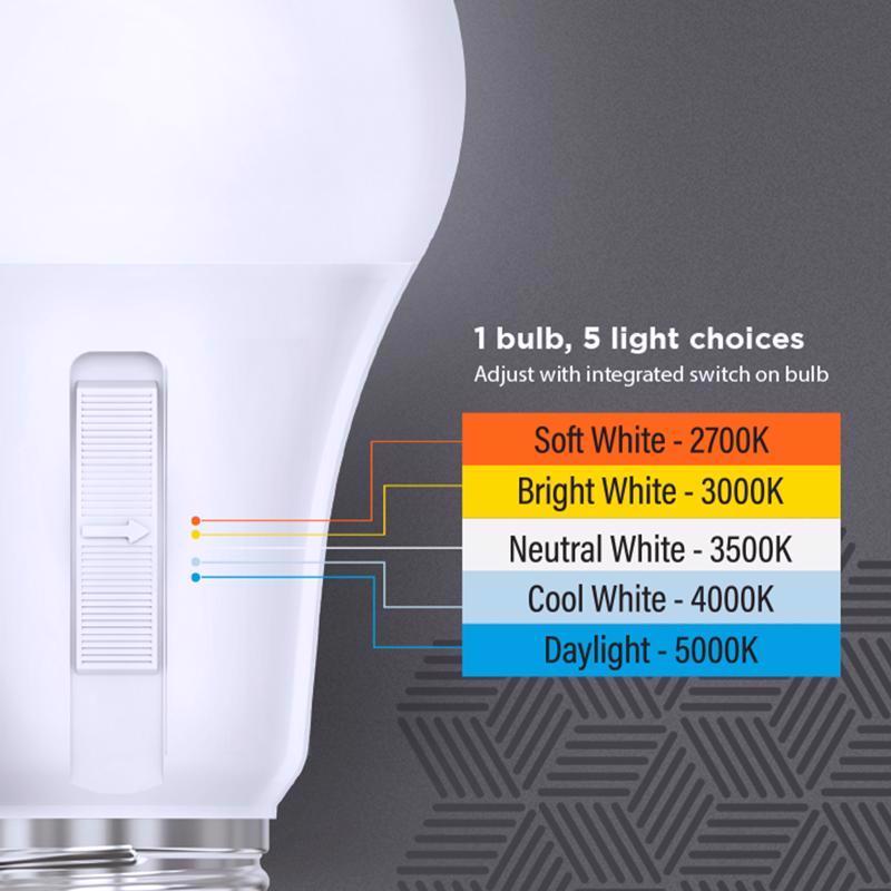 Feit A19 E26 (Medium) LED Dusk to Dawn Bulb Adjustable White 100 Watt Equivalence