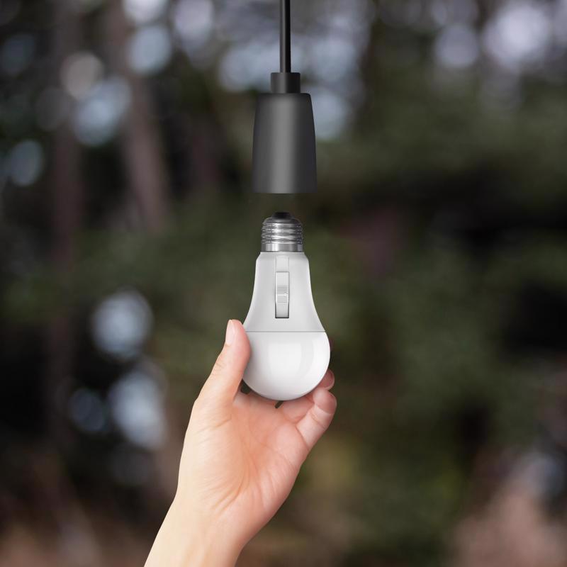 Feit A19 E26 (Medium) LED Motion Activated Bulb Adjustable White 100 Watt Equivalence