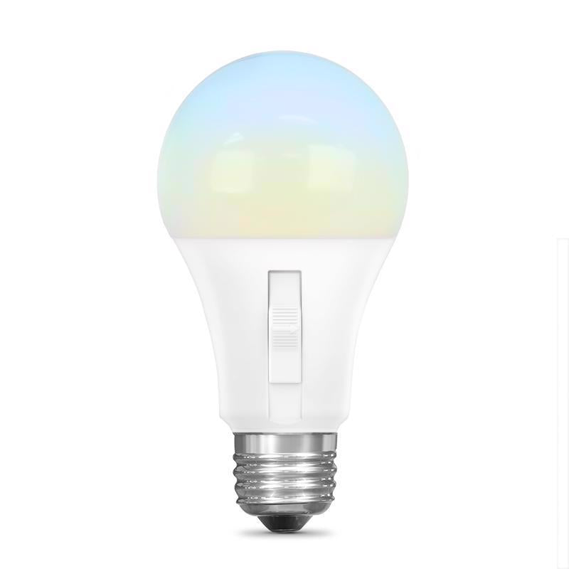 Feit A19 E26 (Medium) LED Dusk to Dawn Bulb Adjustable White 60 Watt Equivalence