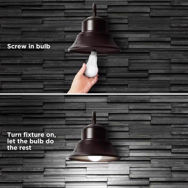 Feit A19 E26 (Medium) LED Dusk to Dawn Bulb Adjustable White 60 Watt Equivalence