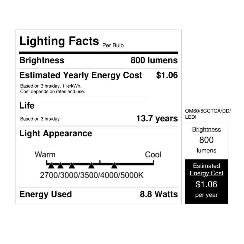 Feit A19 E26 (Medium) LED Dusk to Dawn Bulb Adjustable White 60 Watt Equivalence