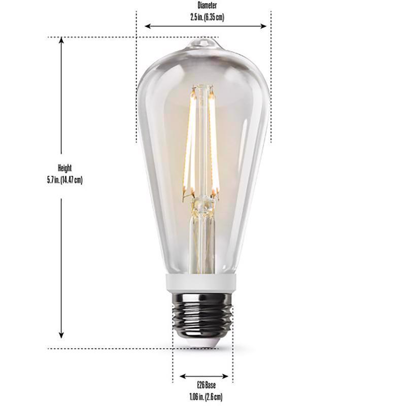 Feit ST19 E26 (Medium) LED Motion Activated Bulb Soft White 60 Watt Equivalence