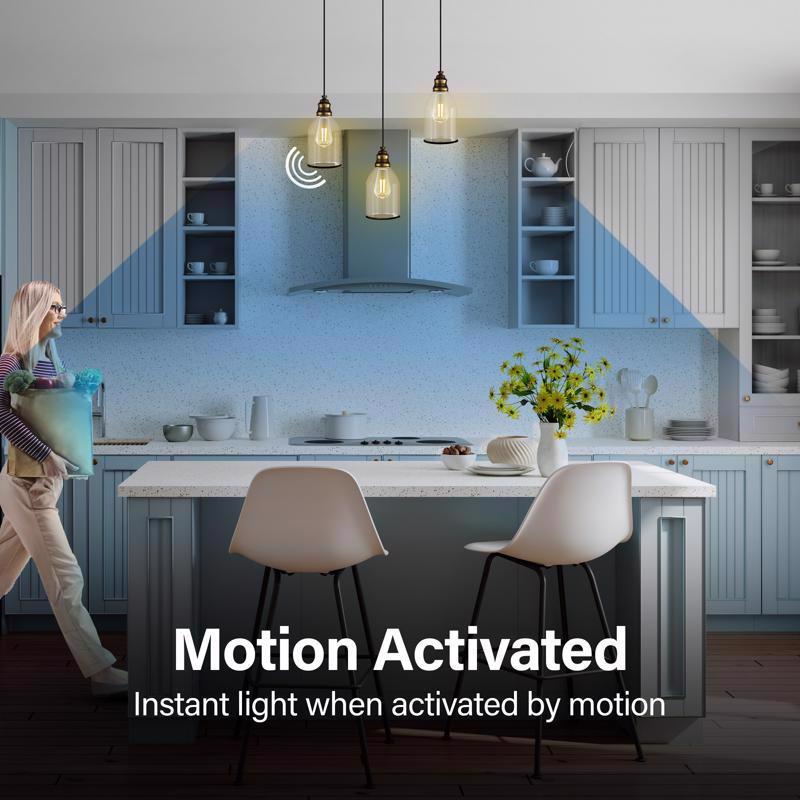Feit ST19 E26 (Medium) LED Motion Activated Bulb Soft White 60 Watt Equivalence