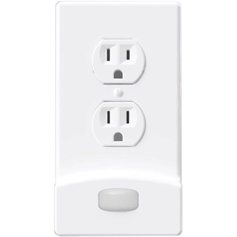 Westek LumiCover Motion Activated White 1 gang Plastic Duplex Nightlight Wall Plate