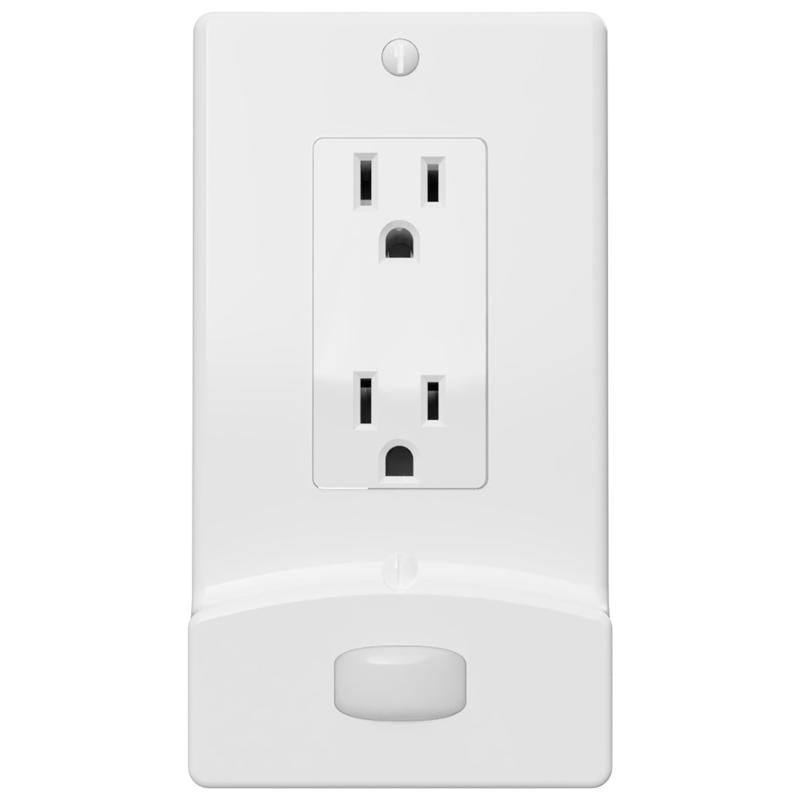 Westek LumiCover Motion Activated White 1 gang Plastic Decorator Nightlight Wall Plate