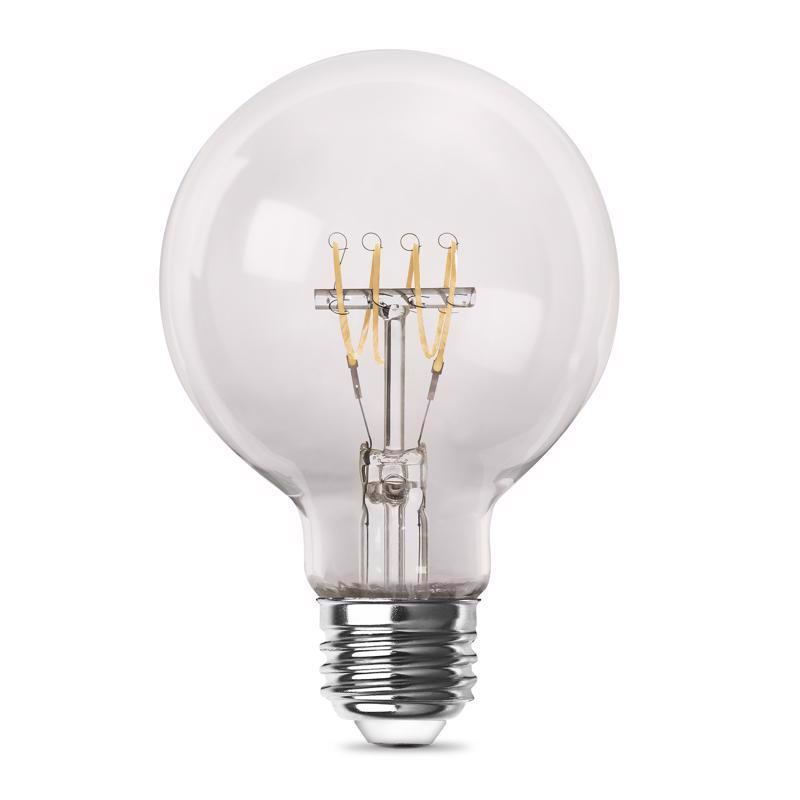 Feit G25 E26 (Medium) Filament LED Bulb Soft White 40 Watt Equivalence