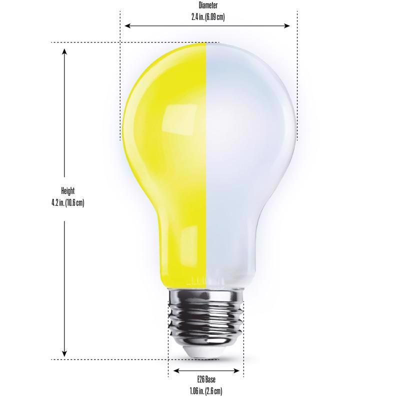 Feit A19 E26 (Medium) LED Bulb Yellow 60 Watt Equivalence