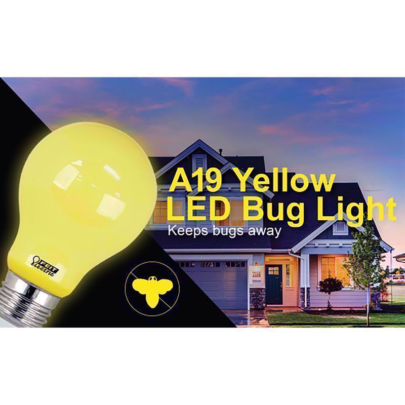 Feit A19 E26 (Medium) LED Bulb Yellow 60 Watt Equivalence