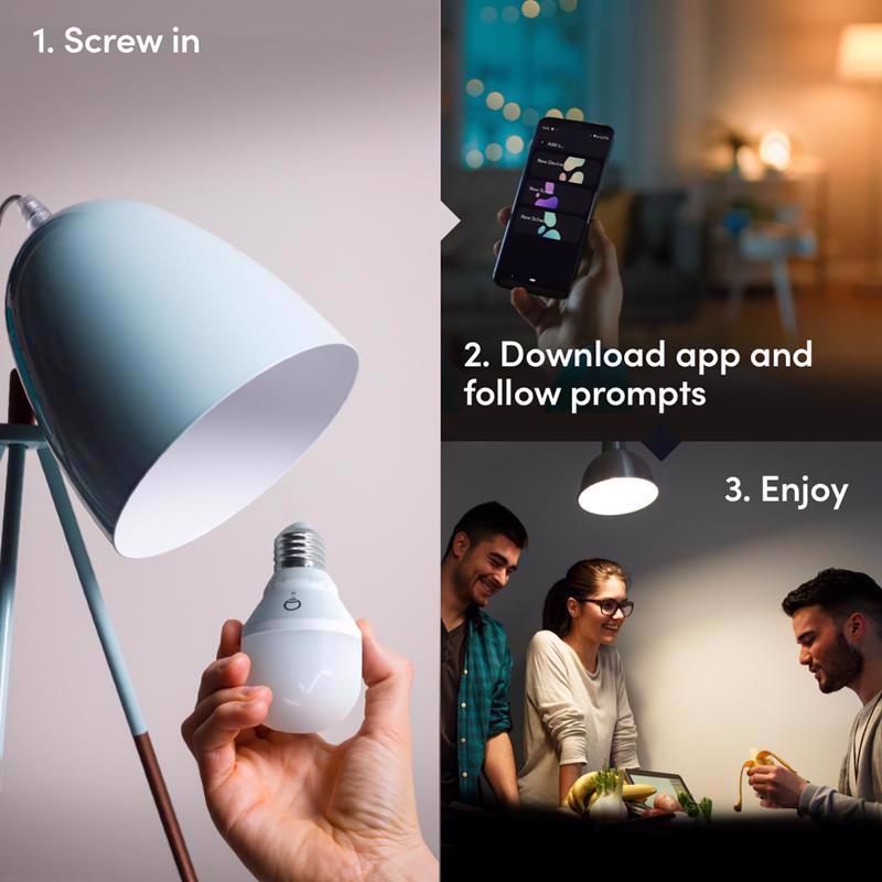 LIFX Smart Home A19 E26 (Medium) Smart-Enabled LED Bulb Color Changing 60 Watt Equivalence 2 pk