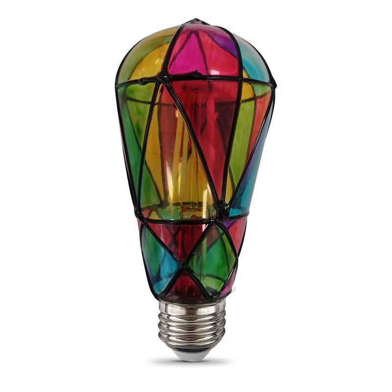 Feit ST19 E26 (Medium) Filament LED Bulb Multi-Colored 25 Watt Equivalence