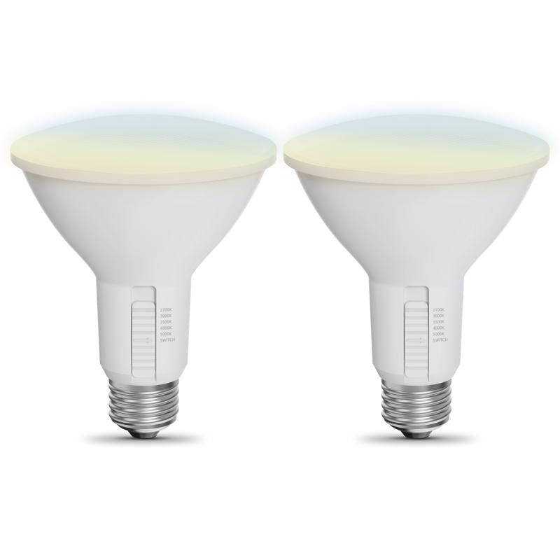 Feit Enhance PAR30 E26 (Medium) LED Bulb Adjustable White 75 Watt Equivalence 2 pk