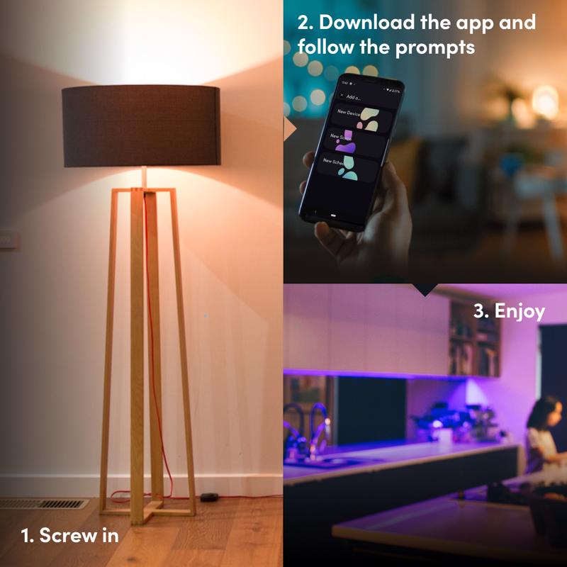 LIFX Smart Home A19 E26 (Medium) Smart-Enabled LED Bulb Color Changing 75 Watt Equivalence