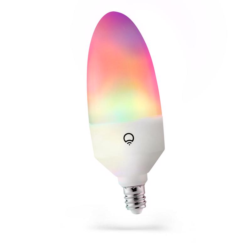 LIFX Smart Home B11 E12 (Candelabra) Smart-Enabled LED Bulb Color Changing 25 Watt Equivalence