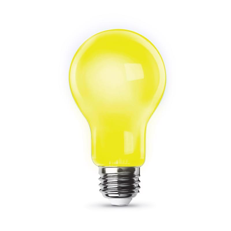 Feit A19 E26 (Medium) LED Bug Light Yellow 60 Watt Equivalence