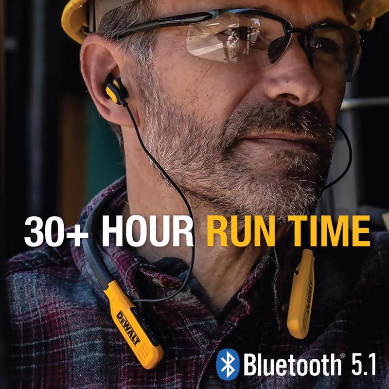 DeWalt Wireless Bluetooth Behind-the-Neck Headphones