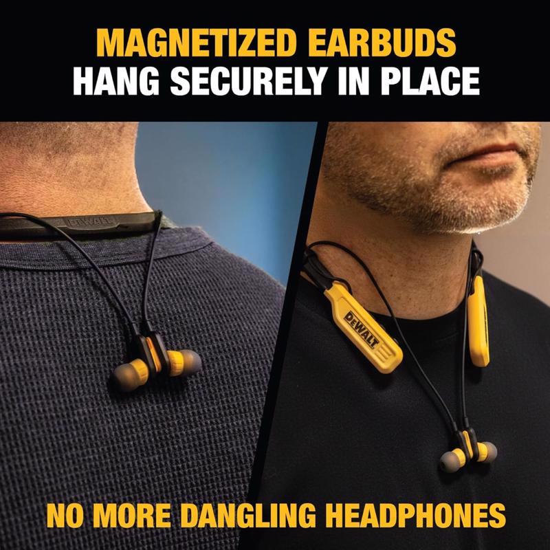 DeWalt Wireless Bluetooth Behind-the-Neck Headphones