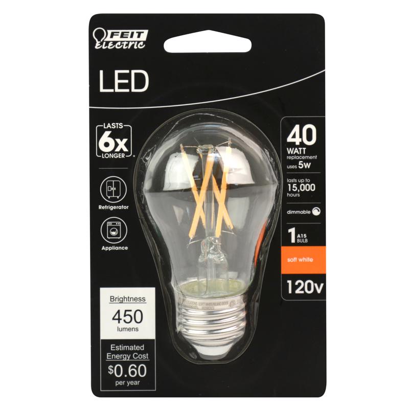 Feit A15 E26 (Medium) Filament LED Bulb Soft White 40 Watt Equivalence