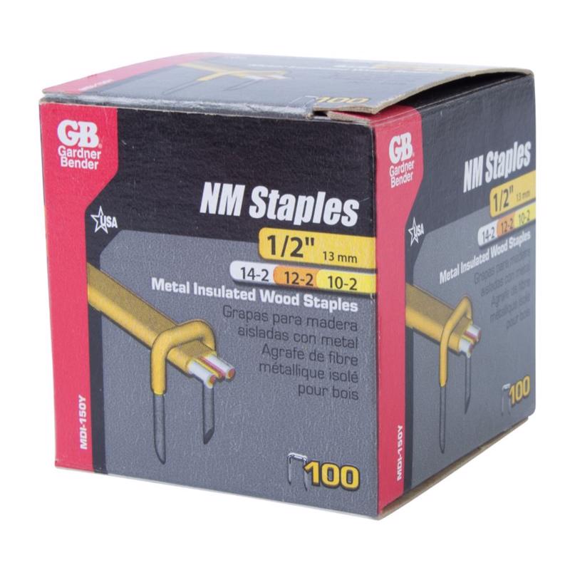 Gardner Bender 1/2 in. W Metal Insulated Staple 100 pk