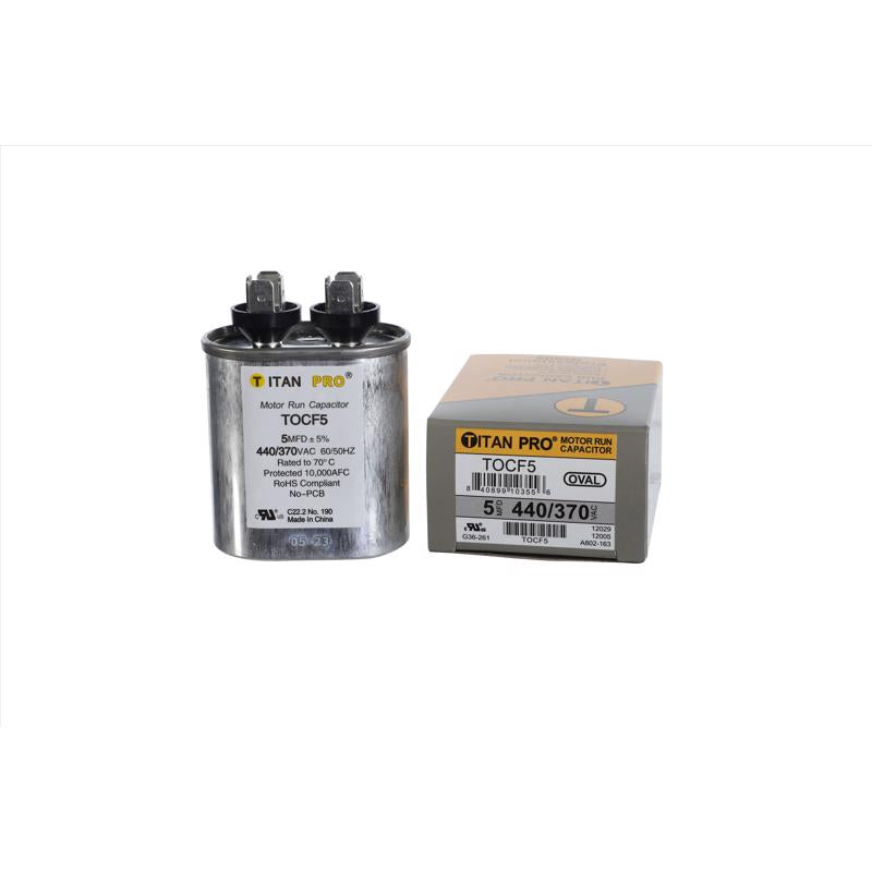 Titan Pro 5 MFD 440 V Oval Run Capacitor