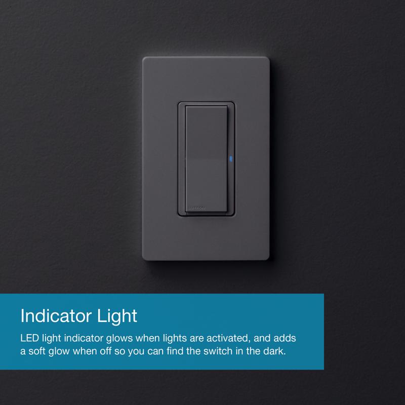 Lutron Caseta 5 amps Single Pole Smart Smart-Enabled Rocker Switch White