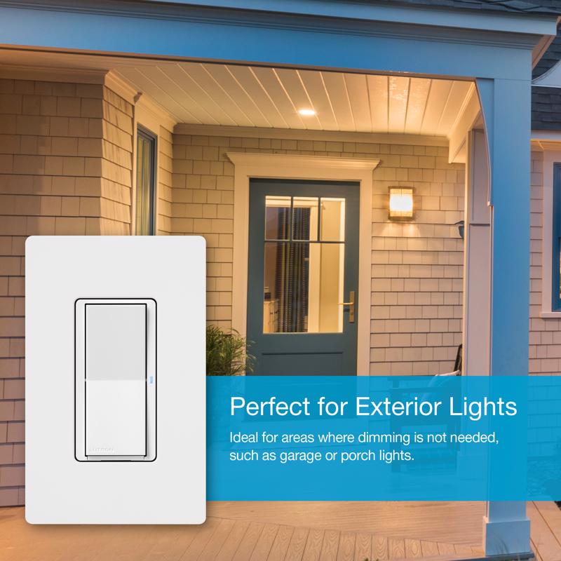 Lutron Caseta 5 amps Single Pole Smart Smart-Enabled Rocker Switch White
