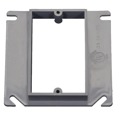 Cantex EZ Box Rectangle PVC 1 gang 4 in. H X 4 in. W Mud Ring