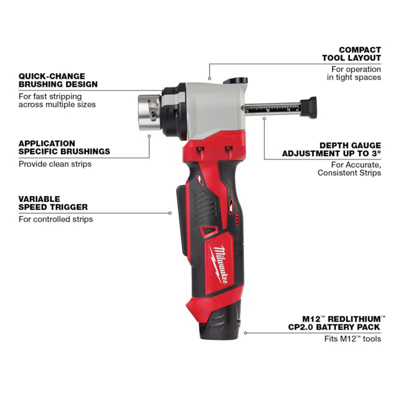 Milwaukee M12 8.46 in. L Cable Stripper Kit