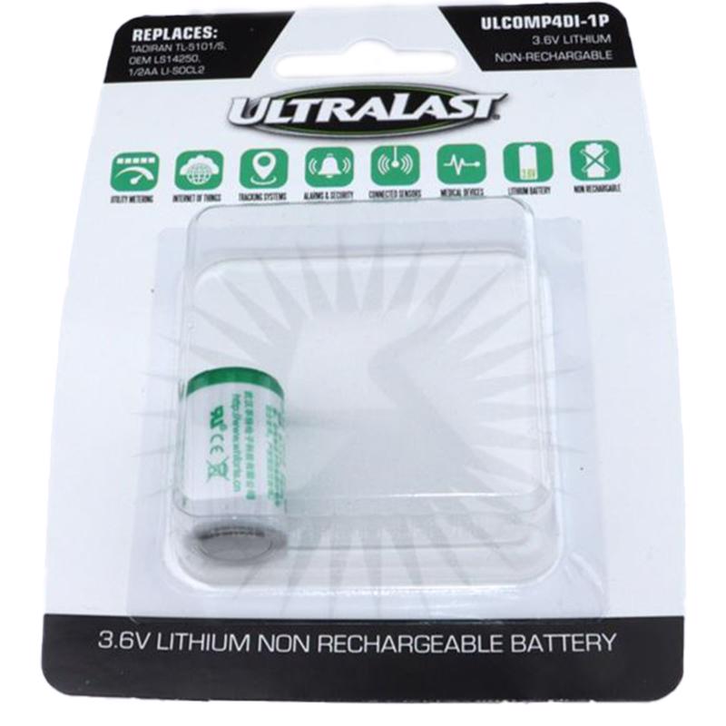 UltraLast Lithium 1/2AA 3.6 V 1.2 mAh Security and Electronic Battery