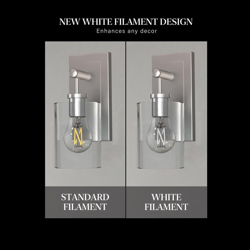 Feit White A15 E26 (Medium) Filament LED Bulb Daylight 60 Watt Equivalence 2 pk