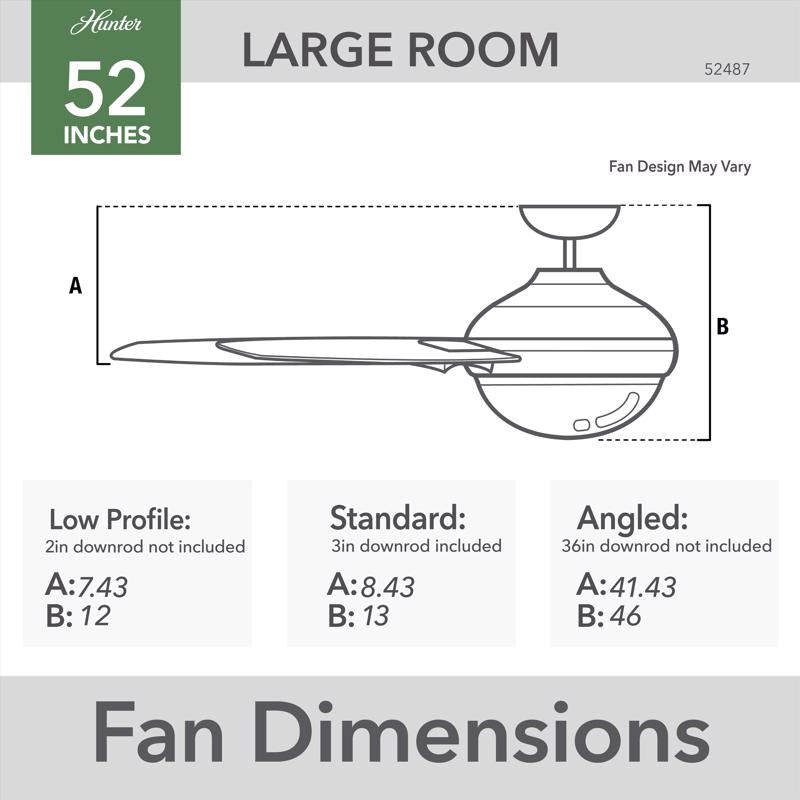 Hunter Anisten 52 in. White LED Indoor Ceiling Fan