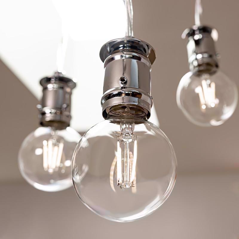 Feit White G16.5 E26 (Medium) Filament LED Bulb Soft White 40 Watt Equivalence 2 pk
