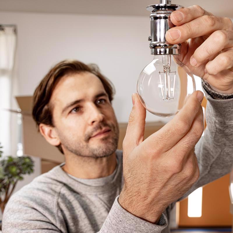 Feit White G16.5 E12 (Candelabra) Filament LED Bulb Daylight 40 Watt Equivalence 2 pk