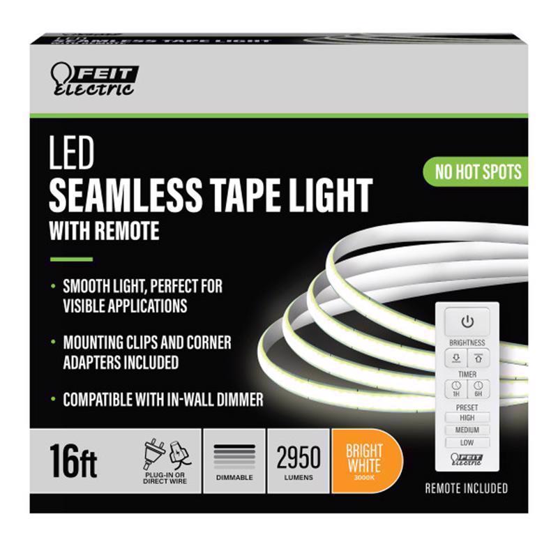 Feit LED 16 ft. L Bright White Plug-In LED Tape Light