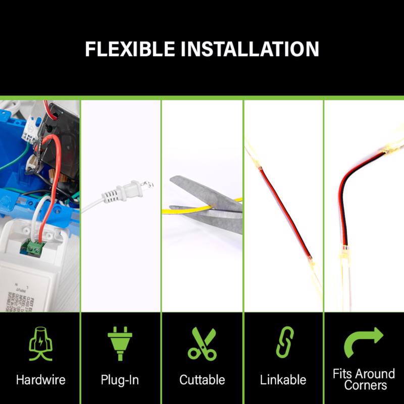 Feit LED 16 ft. L Bright White Plug-In LED Tape Light