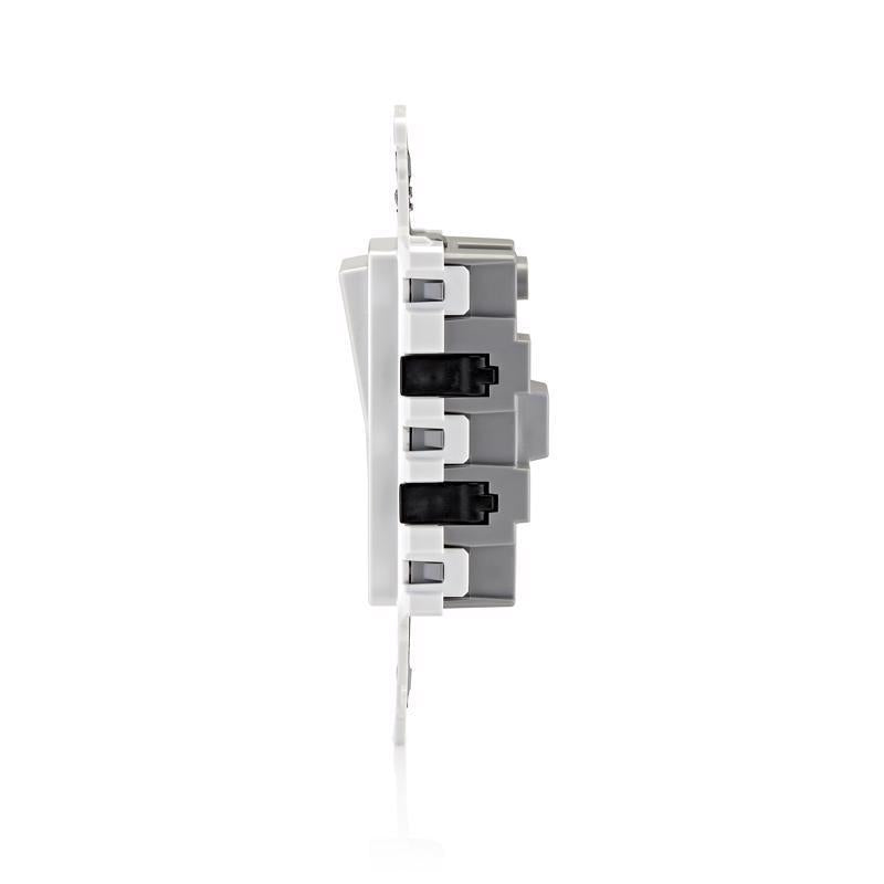 Leviton Lever Edge 15 amps Single Pole Rocker Rocker Switch White