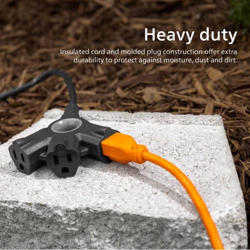 Jasco Philips Indoor or Outdoor 15 ft. L Black Extension Cord 16/3