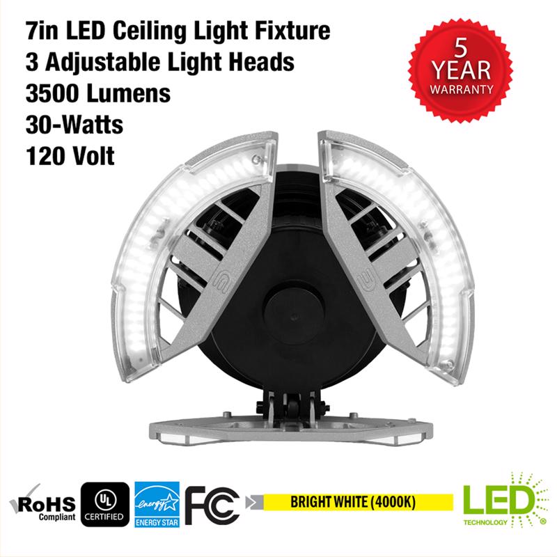 ETI Folding Panel E26 (Medium) LED Bulb Bright White 40 Watt Equivalence