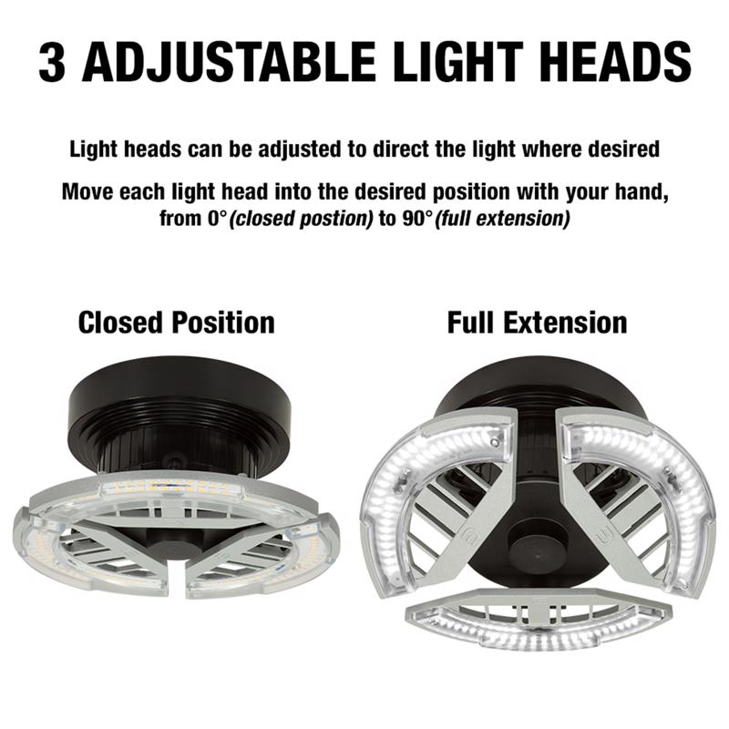 ETI Folding Panel E26 (Medium) LED Bulb Bright White 40 Watt Equivalence
