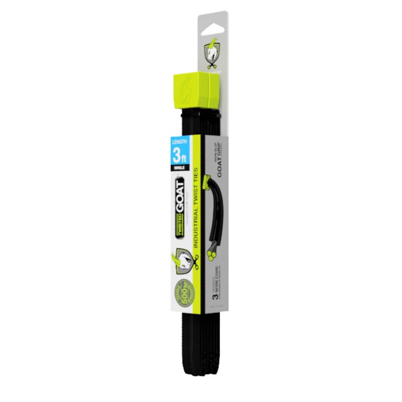 Twisted Goat 36 in. L Black Twist Ties