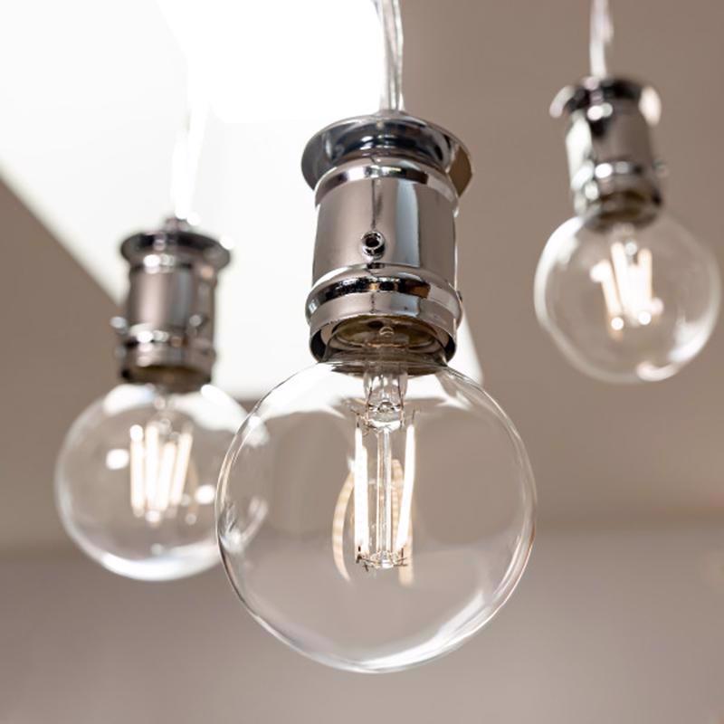 Feit White G25 E26 (Medium) Filament LED Bulb Daylight 60 Watt Equivalence 3 pk