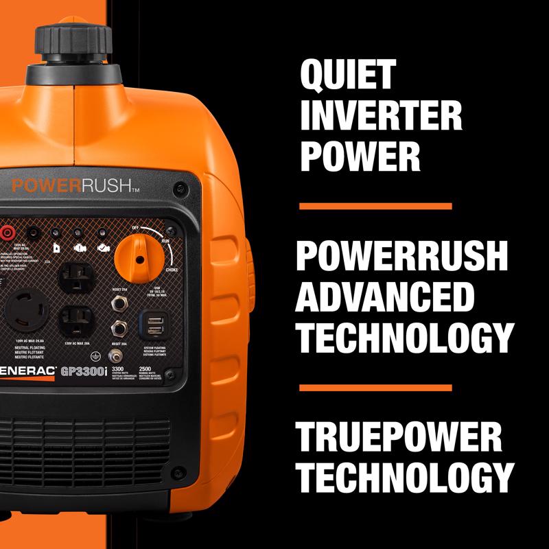 Generac PowerRush 3300 W Gas Portable Generator
