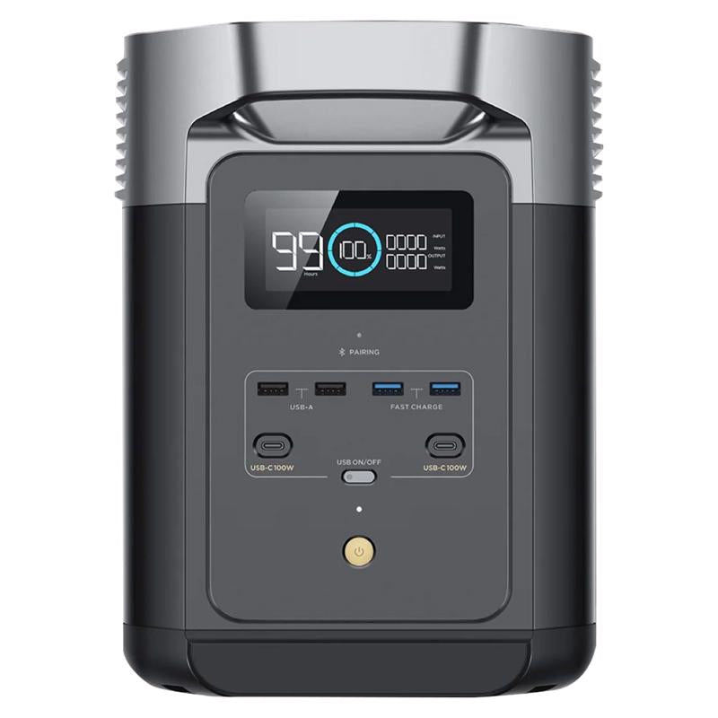 EcoFlow Delta 2 1024 W Solar and Battery Portable Solar Power Station Includes Cord