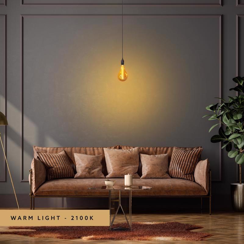 Feit PS50 E26 (Medium) Filament LED Bulb Warm White 60 Watt Equivalence