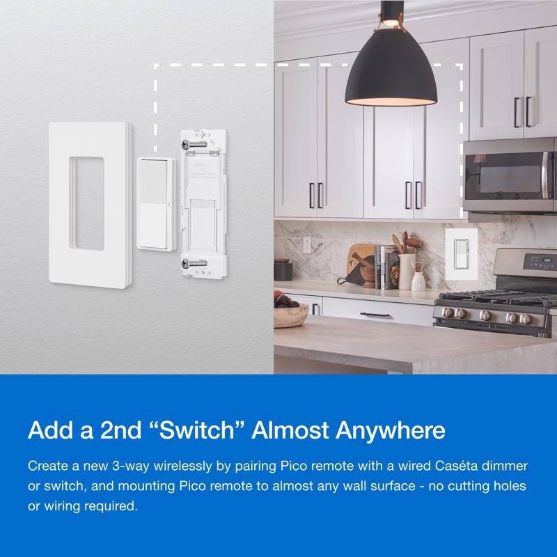 Lutron Diva 3-Way Smart-Enabled Dimmer and Remote White