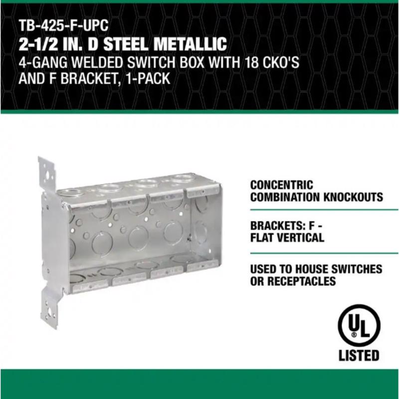 Southwire New and Old Work Square Steel Electrical Box